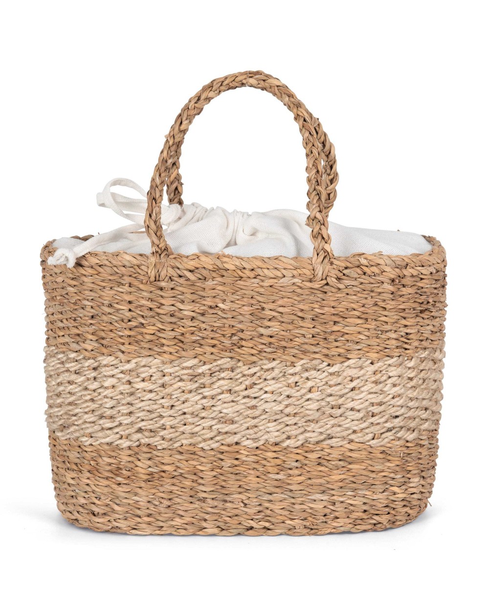 Tassen & Zakken KIMOOD Mand van zeegras en jute voor bedrukking &amp; borduring