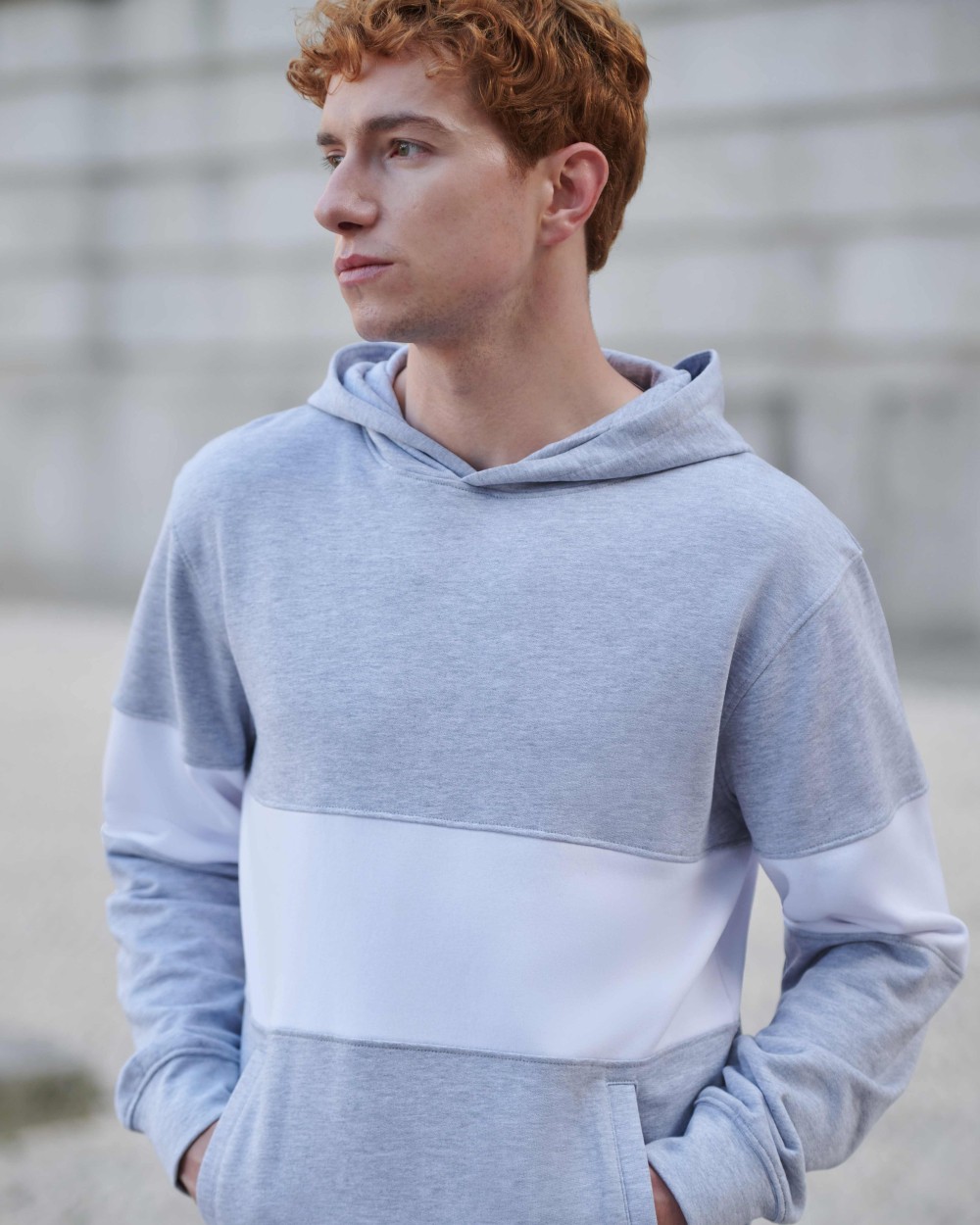 Sweat-shirts personnalisable FRONT ROW Sweat à capuche épais à panneaux