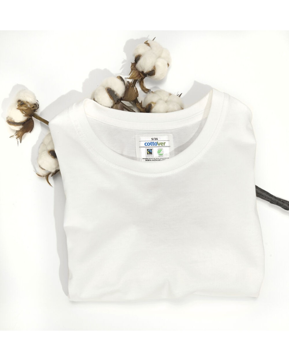 T-shirts COTTOVER T-SHIRT LADY - GOTS GECERTIFICEERD voor bedrukking &amp; borduring