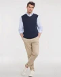 Pulls personnalisable RUSSELL Adults' V-Neck Sleeveless Knitted Pullover