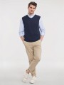 Pulls à personnaliser RUSSELL Adults'' V-Neck Sleeveless Knitted Pullover 