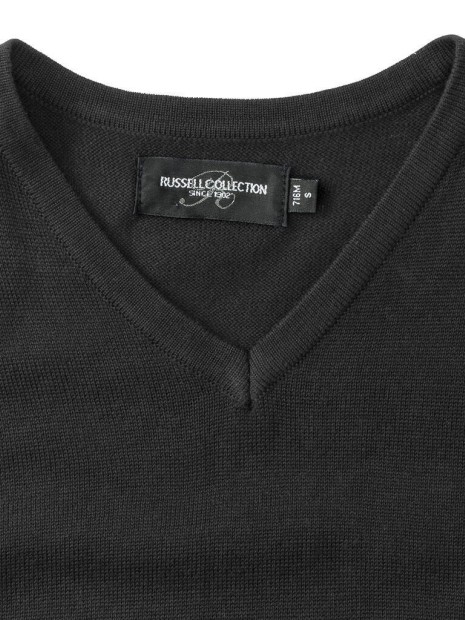 Pulls à personnaliser RUSSELL Adults'' V-Neck Sleeveless Knitted Pullover 