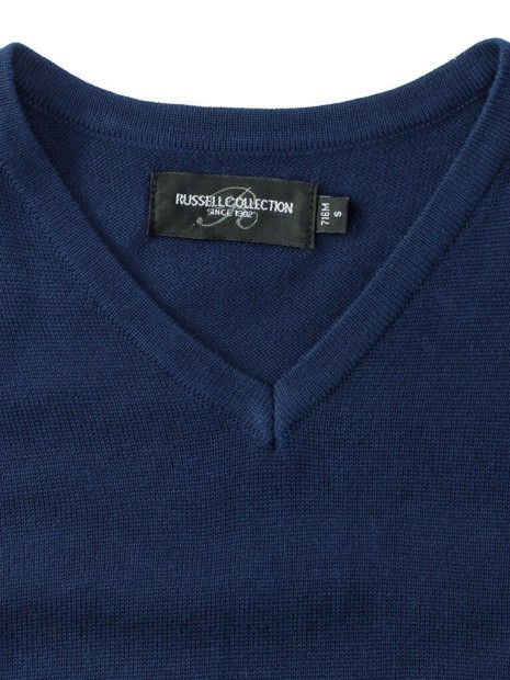 Pulls à personnaliser RUSSELL Adults'' V-Neck Sleeveless Knitted Pullover 