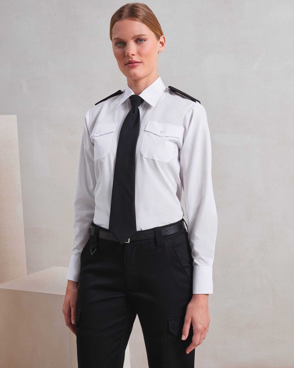 PREMIER Damen-Langarm-Pilotenbluse Hemden personalisierbar