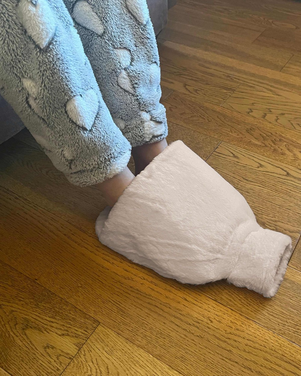 RIBBON Luxury foot hot water bottle and cover in plush faux fur Zubehör personalisierbar