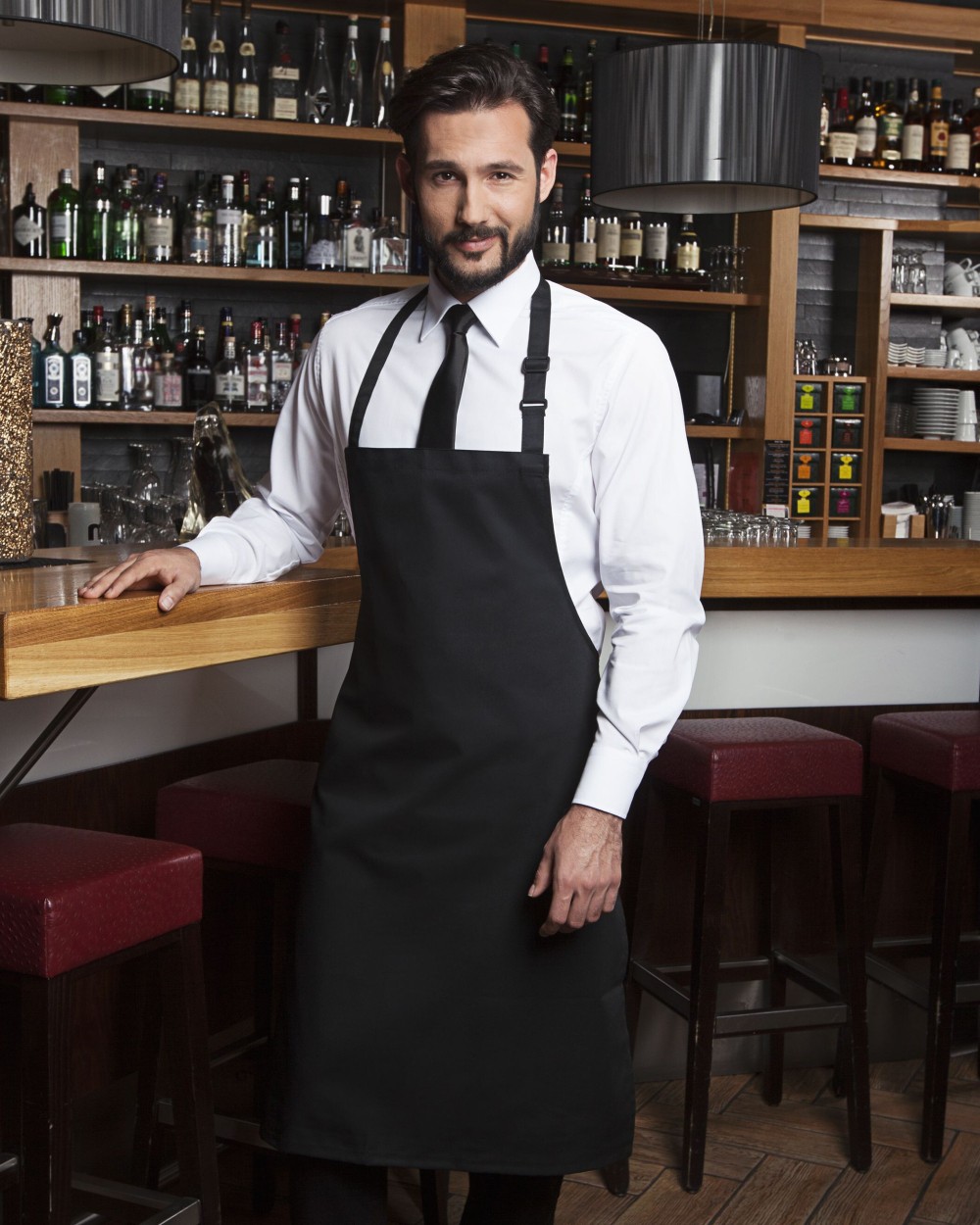 KARLOWSKY Bib Apron Basic with Buckle Schürzen personalisierbar