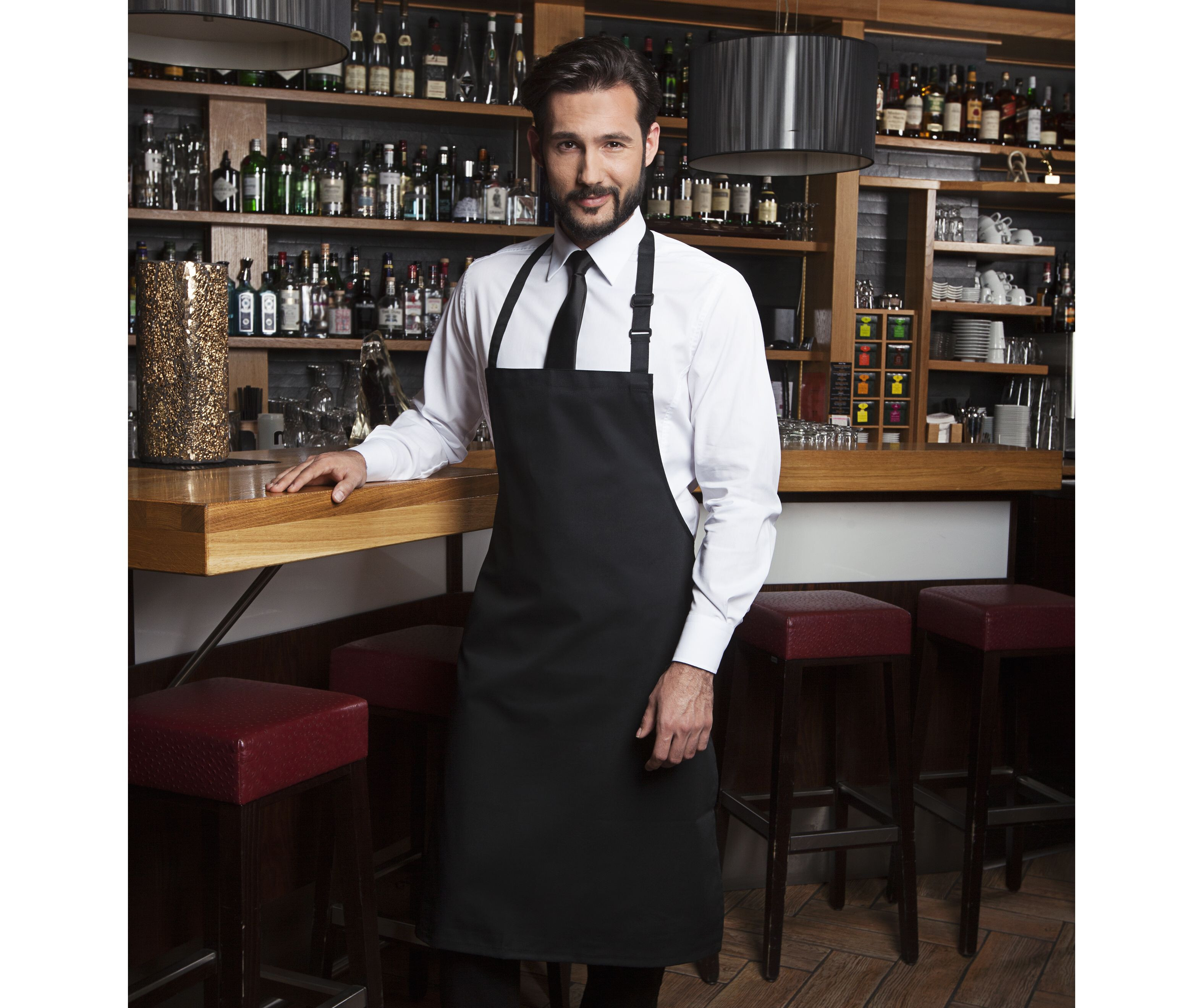 KARLOWSKY Bib Apron Basic with Buckle Schürzen personalisierbar