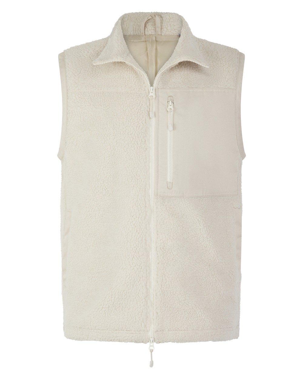 FRONT ROW Recycelter Sherpa-Weste Polar Fleeces personalisierbar