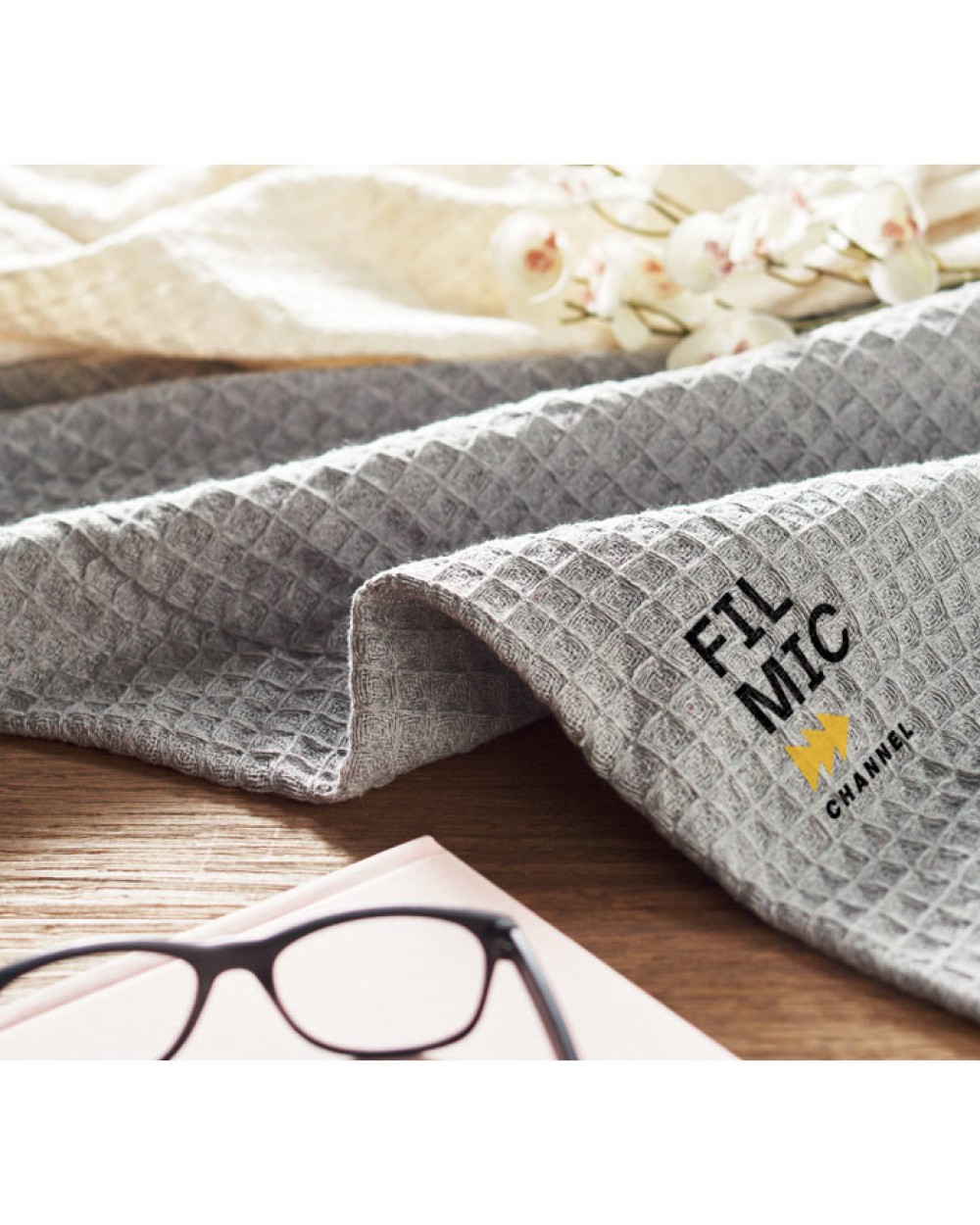 Plaids personnalisable 4DO Couverture en coton 350 gr/m²