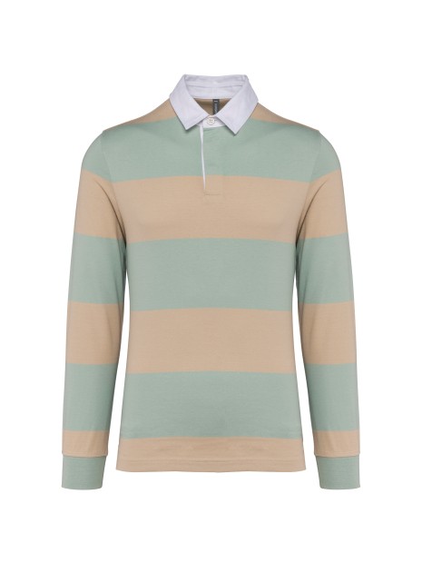 KARIBAN Polo rugby rayé manches longues unisexe /api/colors/d4c5dc39-4029-4e60-b61c-bc2f0593ba4b personnalisable