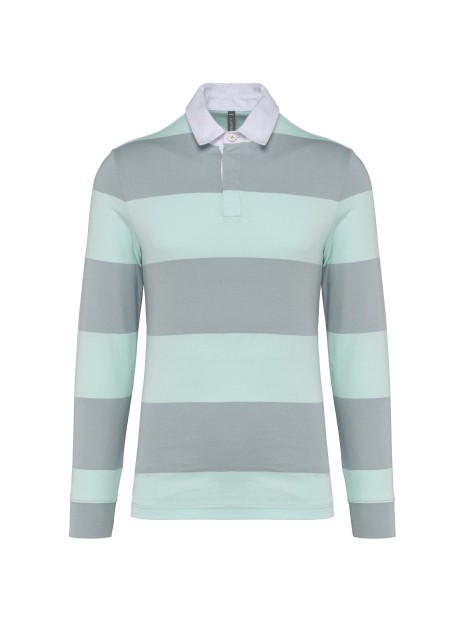 KARIBAN Polo rugby rayé manches longues unisexe /api/colors/ef2a4970-1c92-46d7-99fd-cd05dcb7ae9c personnalisable