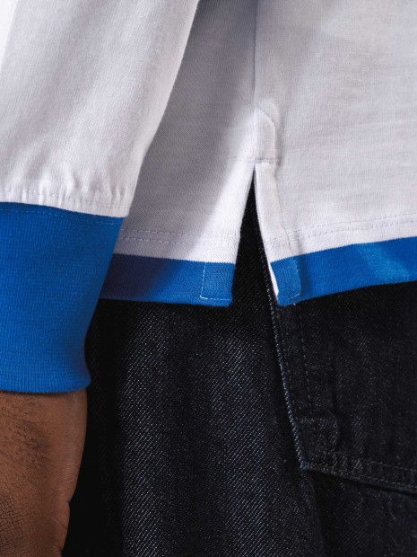 Polos à personnaliser KARIBAN Polo rugby rayé manches longues unisexe 