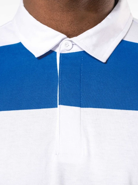 Polos à personnaliser KARIBAN Polo rugby rayé manches longues unisexe 