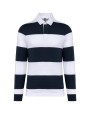 Polos personnalisable KARIBAN Polo rugby rayé manches longues unisexe