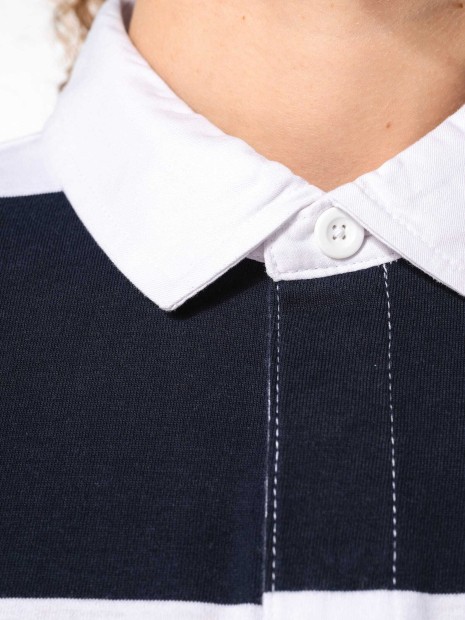 Polos à personnaliser KARIBAN Polo rugby rayé manches longues unisexe 