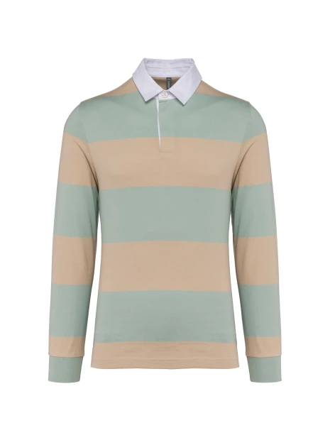 KARIBAN Polo rugby rayé manches longues unisexe /api/colors/d4c5dc39-4029-4e60-b61c-bc2f0593ba4b personnalisable