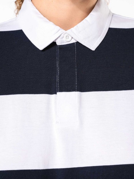 Polos à personnaliser KARIBAN Polo rugby rayé manches longues unisexe 