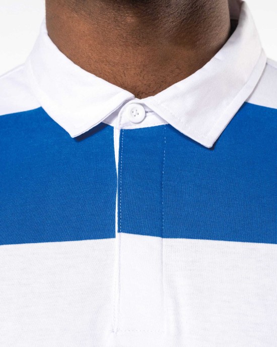 Polos personnalisable Kariban Polo rugby rayé manches longues unisexe