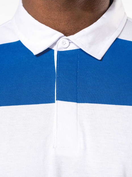 Polos à personnaliser KARIBAN Polo rugby rayé manches longues unisexe 