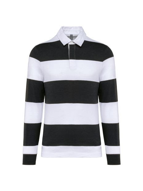 KARIBAN Polo rugby rayé manches longues unisexe /api/colors/ae86c9a8-dc4a-4340-9d24-9dd5945fc43c personnalisable