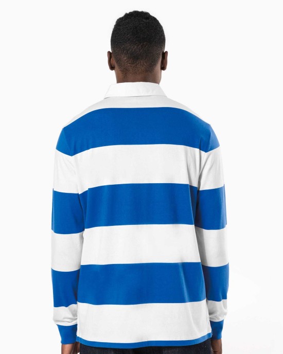 Polos personnalisable Kariban Polo rugby rayé manches longues unisexe