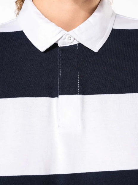 Polos à personnaliser KARIBAN Polo rugby rayé manches longues unisexe 
