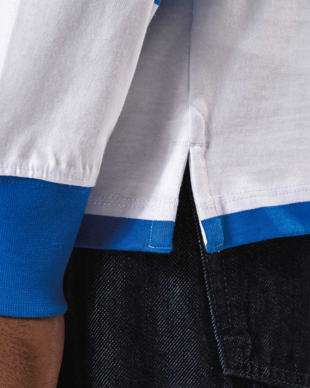 KARIBAN Gestreiftes Polohemd mit langen Ärmeln, Unisex Poloshirts personalisierbar
