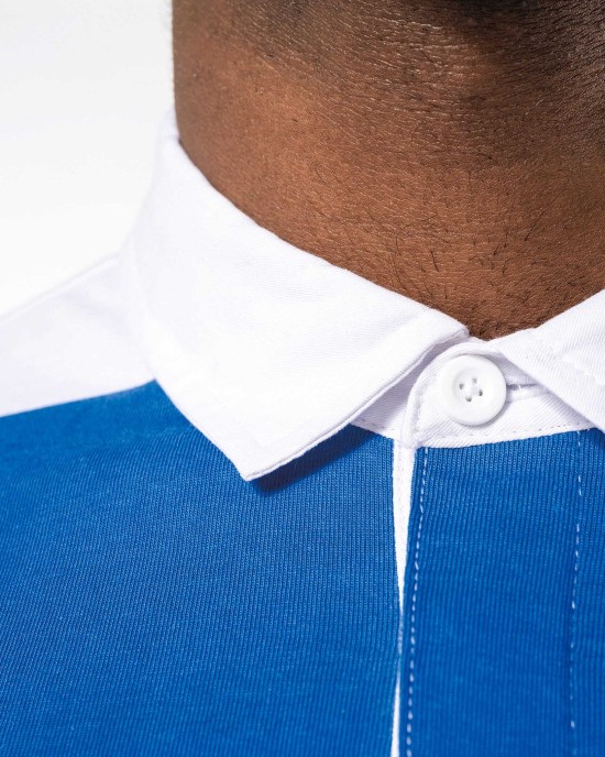 Polos personnalisable Kariban Polo rugby rayé manches longues unisexe