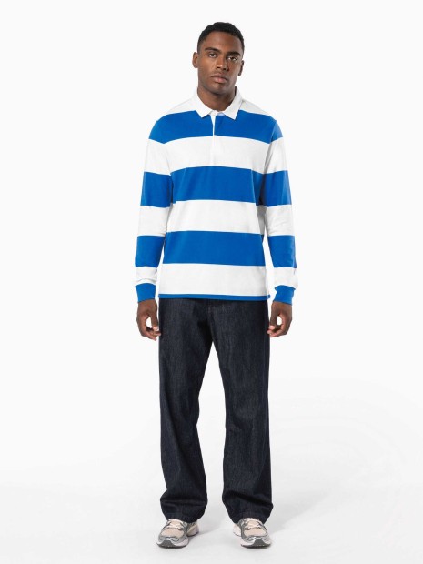 Polos à personnaliser KARIBAN Polo rugby rayé manches longues unisexe 