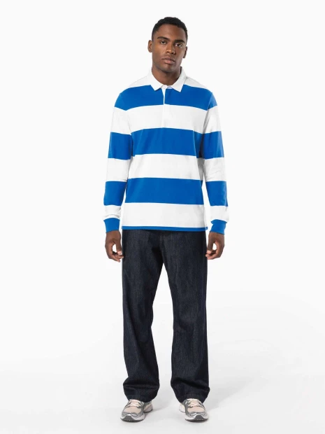 Polos à personnaliser KARIBAN Polo rugby rayé manches longues unisexe 