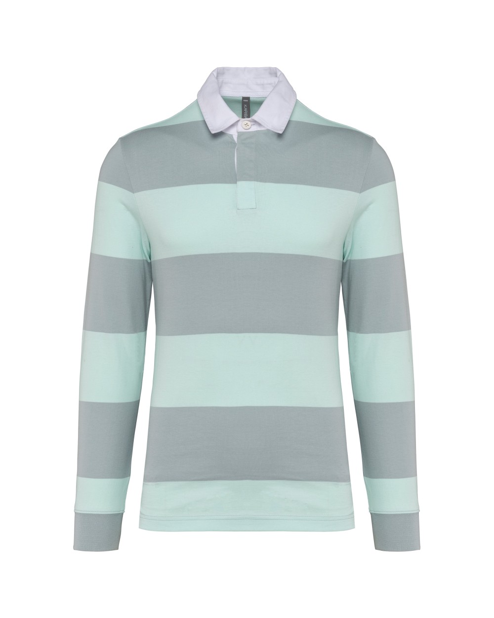 KARIBAN Gestreiftes Polohemd mit langen Ärmeln, Unisex Poloshirts personalisierbar