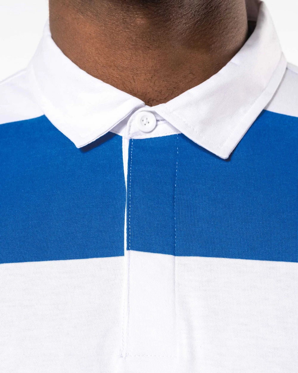 KARIBAN Gestreiftes Polohemd mit langen Ärmeln, Unisex Poloshirts personalisierbar