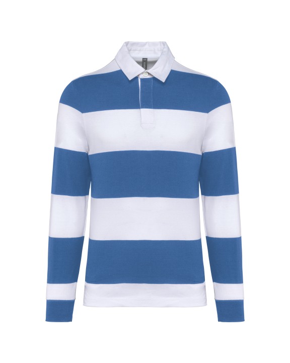 Polos personnalisable KARIBAN Polo rugby rayé manches longues unisexe