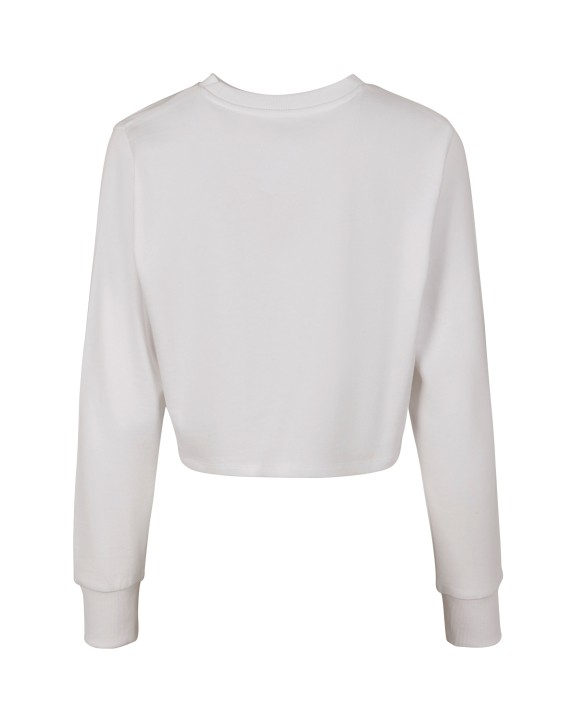 BUILD YOUR BRAND Ladies´ Terry Cropped Crew Sweatshirts personalisierbar