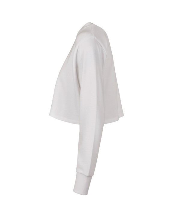 BUILD YOUR BRAND Ladies´ Terry Cropped Crew Sweatshirts personalisierbar