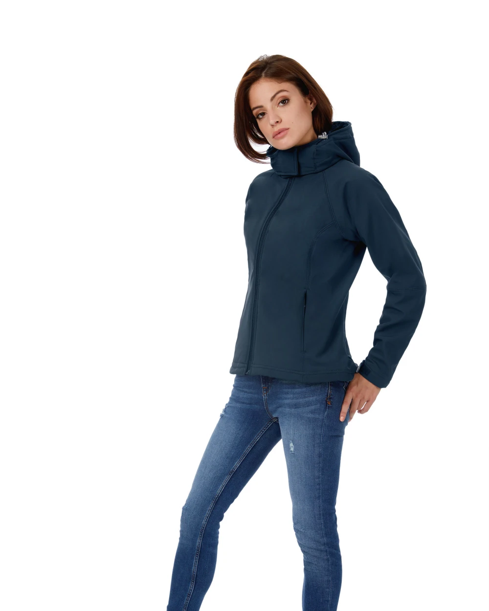 Softshells B&C HOODED SOFTSHELL WOMEN voor bedrukking &amp; borduring