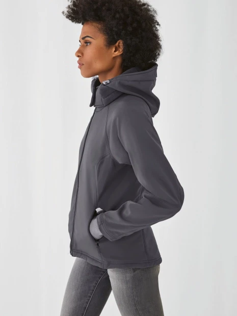 Softshells à personnaliser B&C HOODED SOFTSHELL WOMEN 