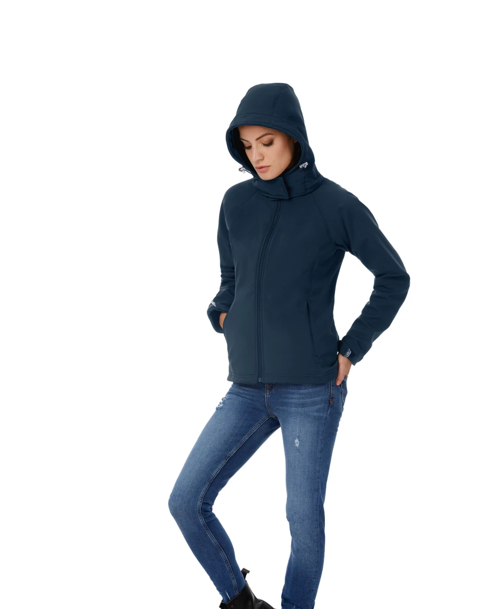 B&C HOODED SOFTSHELL WOMEN Softshells personalisierbar