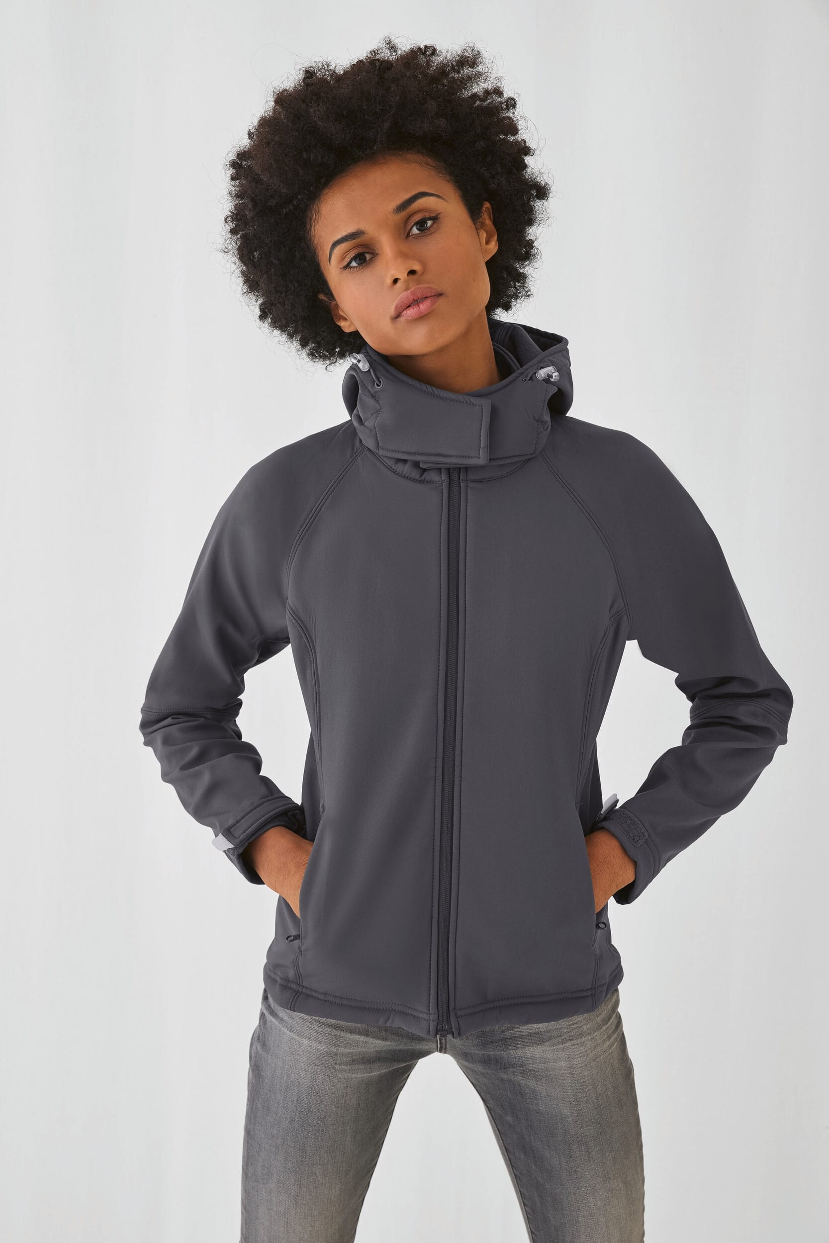 Softshells personnalisable B&C HOODED SOFTSHELL WOMEN