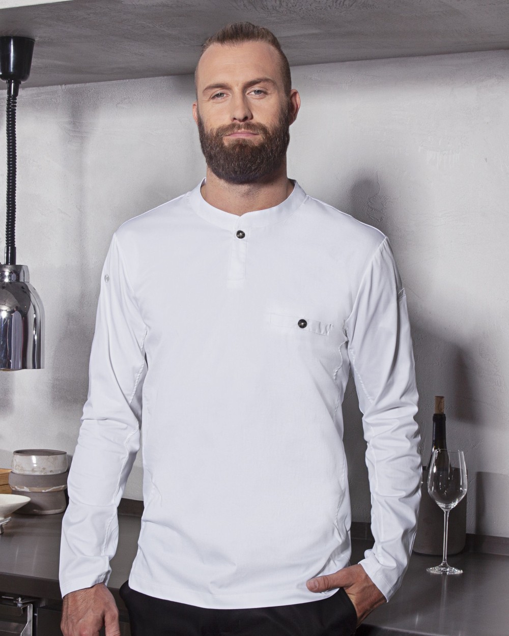 KARLOWSKY LONG-SLEEVE WORK SHIRT PERFORMANCE T-Shirts personalisierbar