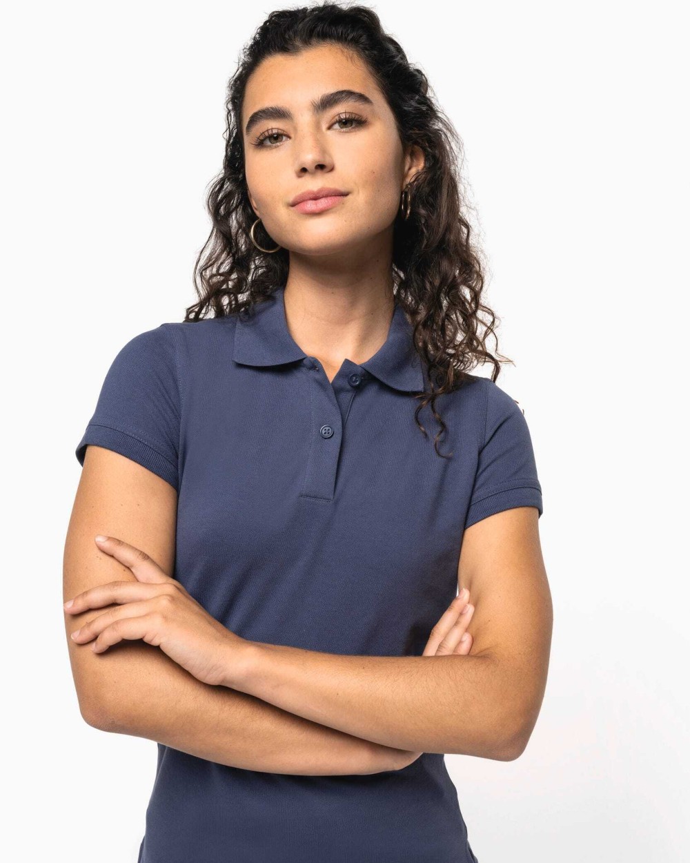 KARIBAN Kurzarm-Polohemd für Damen. Aus Baumwollpiqué Poloshirts personalisierbar