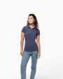 KARIBAN Kurzarm-Polohemd für Damen. Aus Baumwollpiqué Poloshirts personalisierbar