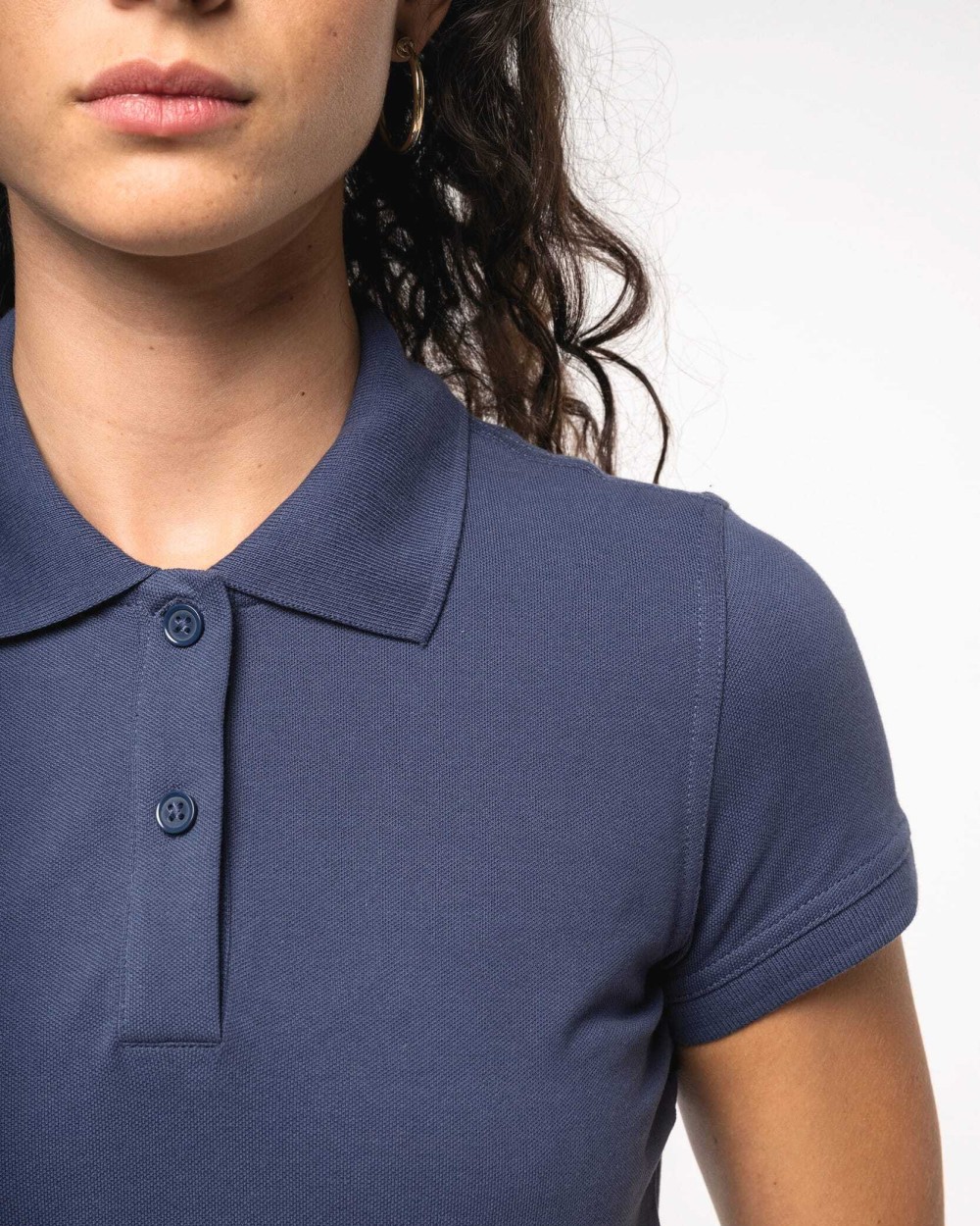 KARIBAN Kurzarm-Polohemd für Damen. Aus Baumwollpiqué Poloshirts personalisierbar