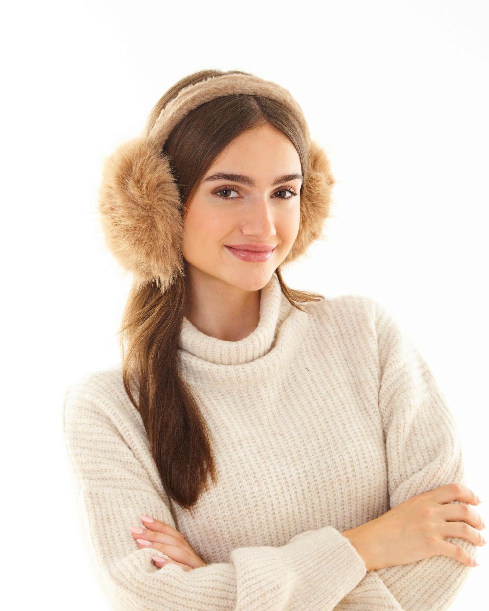 Bonnets personnalisable RIBBON Cache-oreilles en fourrure de luxe