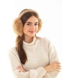 RIBBON Luxury fur ear muffs Mützen personalisierbar