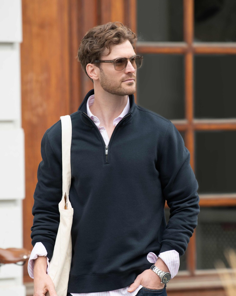 Sweaters & hoodies NIMBUS Glendale unisex 1/4-zip sweatshirt voor bedrukking &amp; borduring