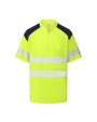 YOKO Hi-vis mandarin collar Zip Neck Comfort Trim polo (HVJ230) Poloshirts personalisierbar