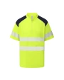 Polo's YOKO Hi-vis mandarin collar Zip Neck Comfort Trim polo (HVJ230) voor bedrukking &amp; borduring