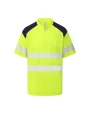 Polo's YOKO Hi-vis mandarin collar Zip Neck Comfort Trim polo (HVJ230) voor bedrukking &amp; borduring