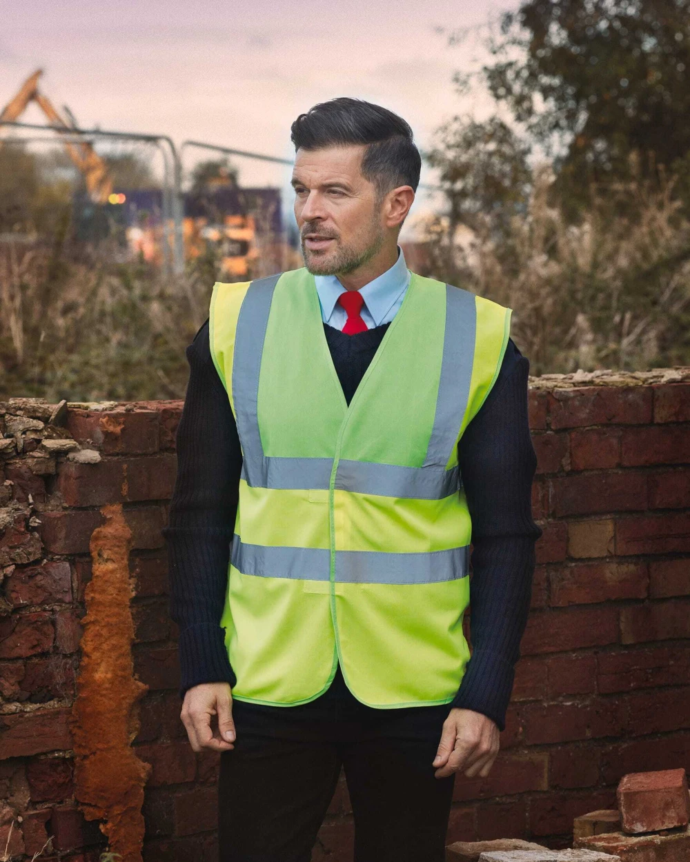 Fluo vestjes YOKO Veiligheidshesje met 2 Banden & Bretels voor bedrukking &amp; borduring